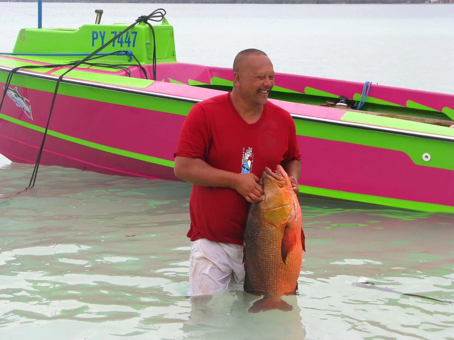 Retour de pêche avec le poisson du jour