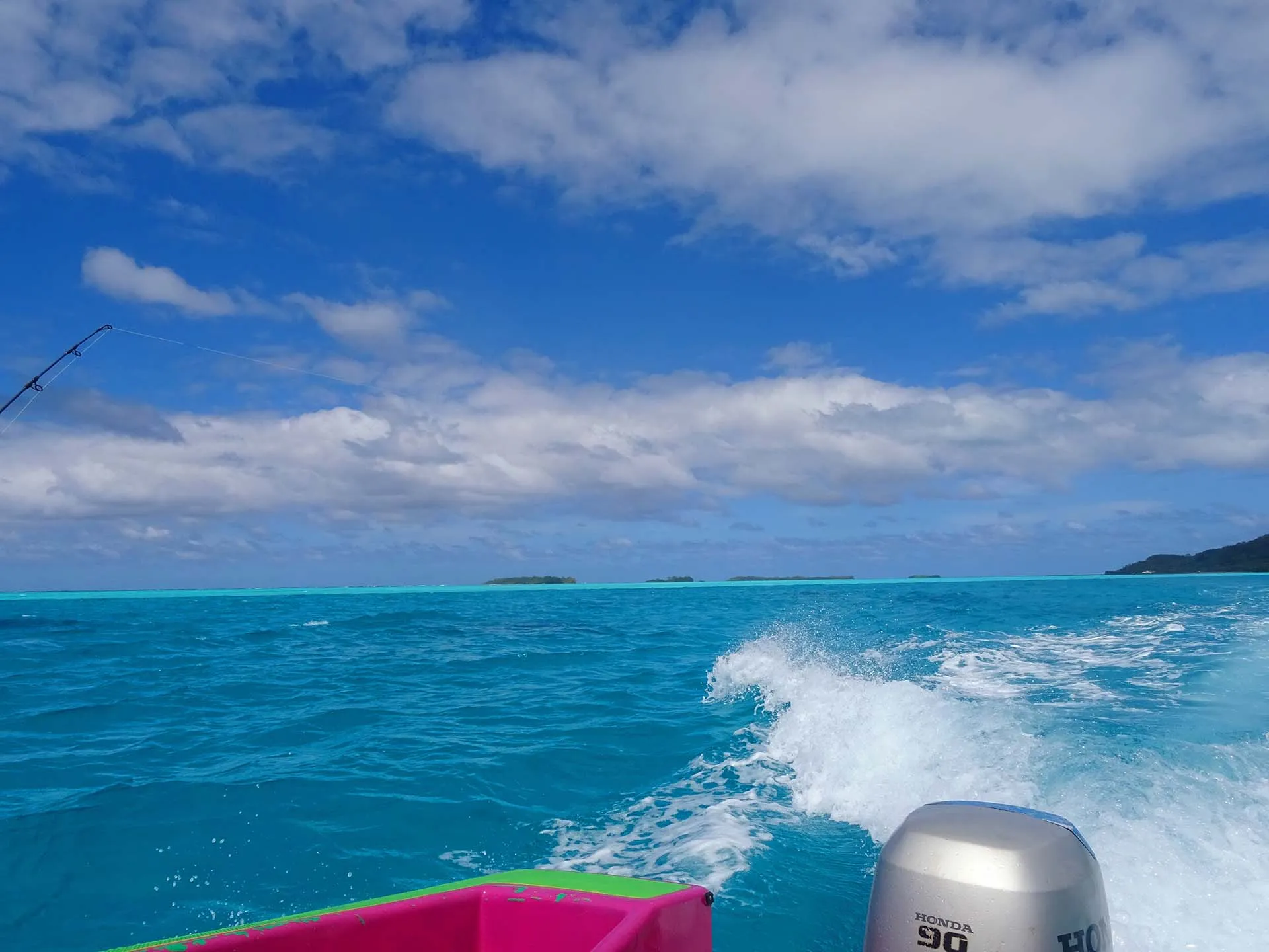 Sortie bateau dans le lagon de Raivavae